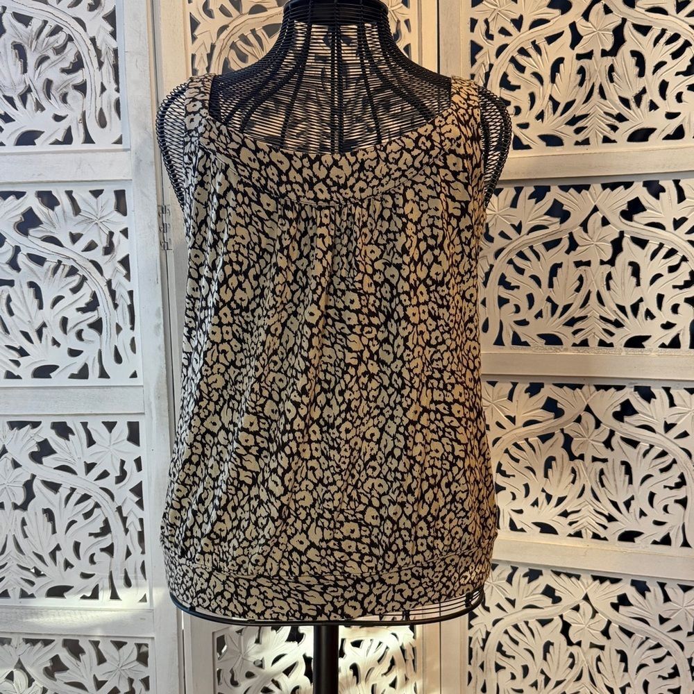 MICHAEL Michael Kors Black and Cream Blouse Sz L